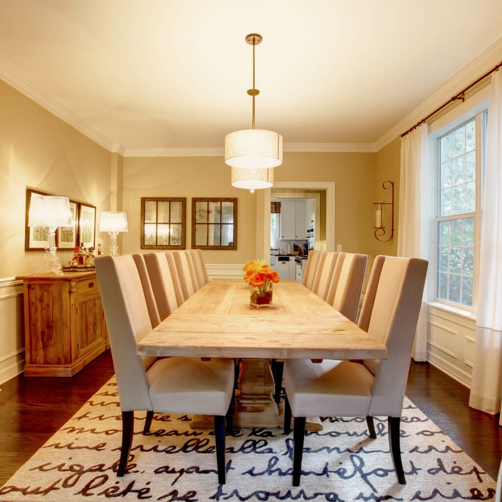 Dining room carpet flooring | Custom Floors and Custom Stone