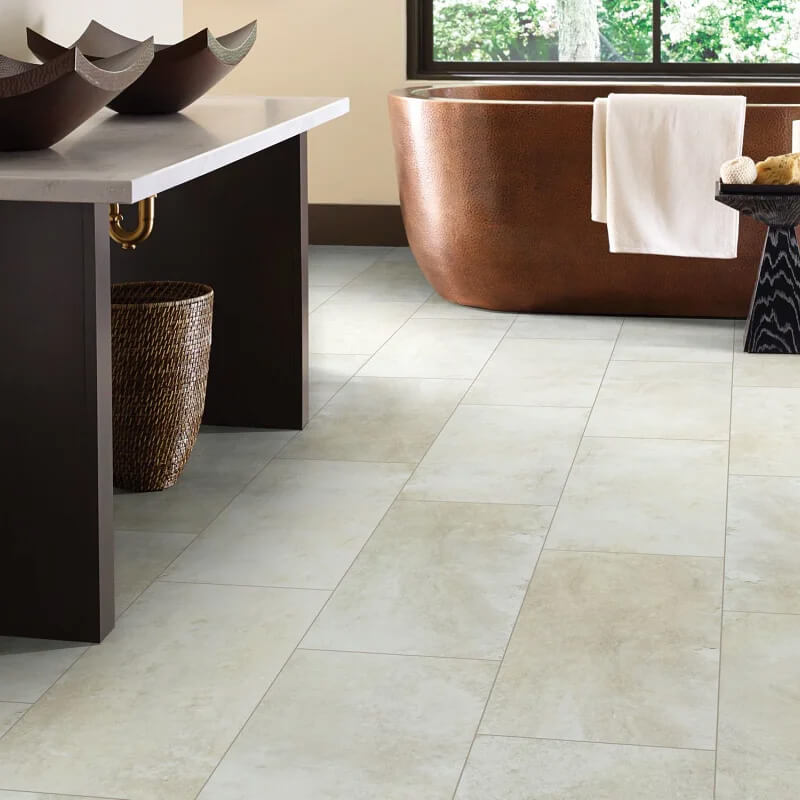 Luxury Vinyl Flooring for Bathrooms | Custom Floors and Custom Stone