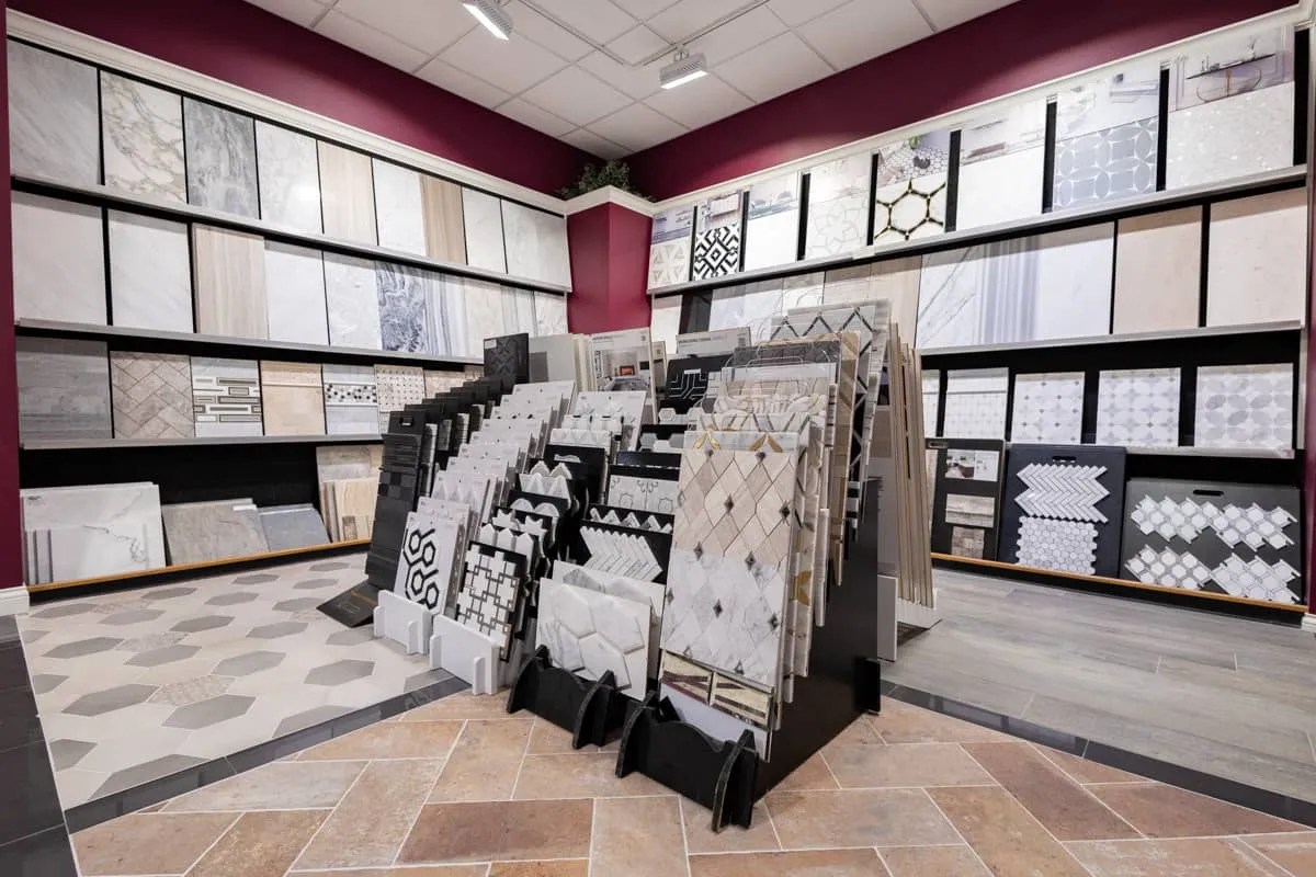 Product samples at showroom | Custom Floors and Custom Stone