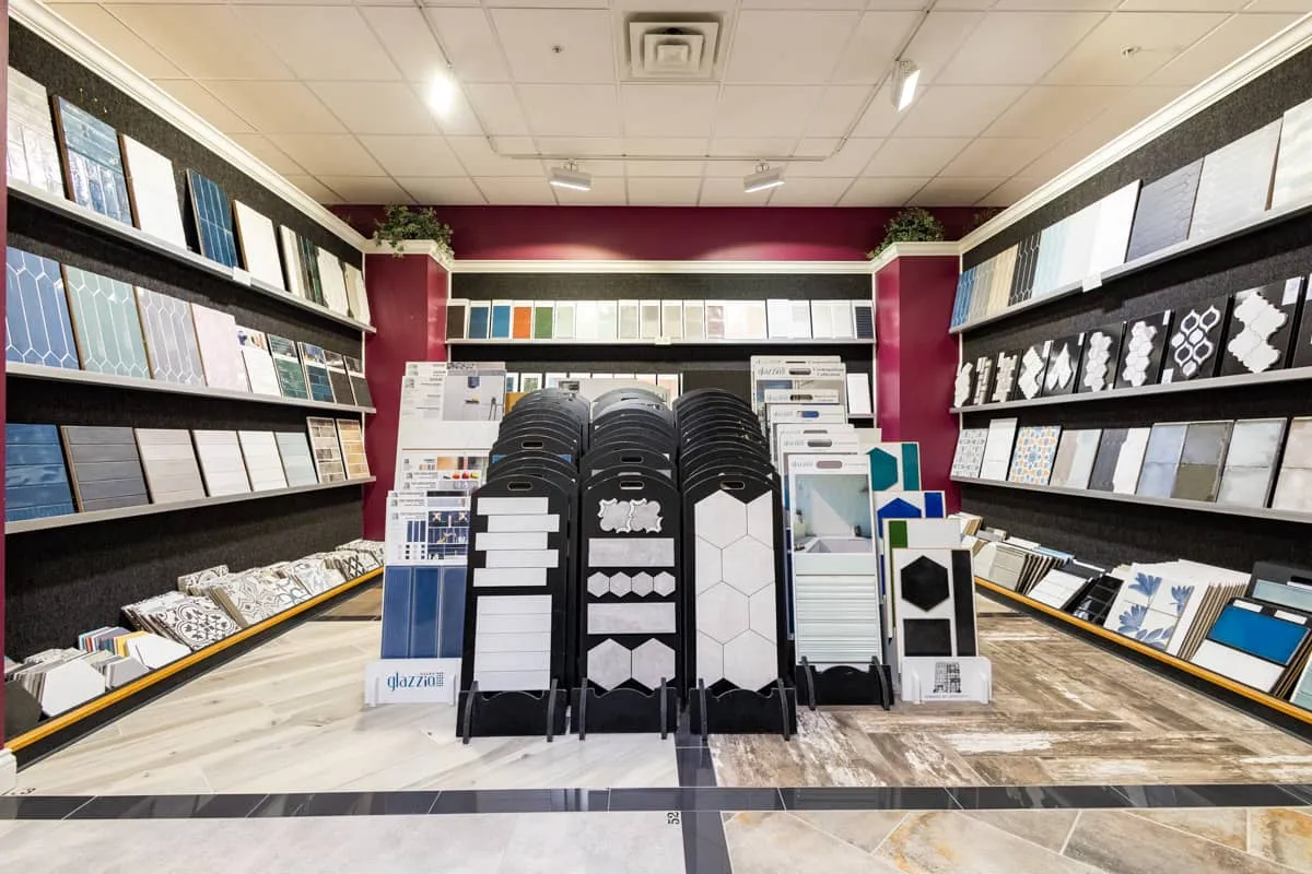 Product samples at showroom | Custom Floors and Custom Stone