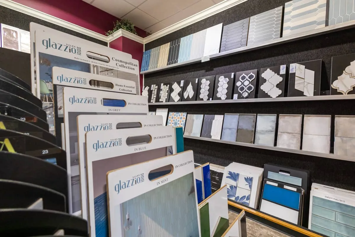 Product samples at showroom | Custom Floors and Custom Stone