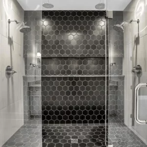 Black Tile | Custom Floors and Custom Stone